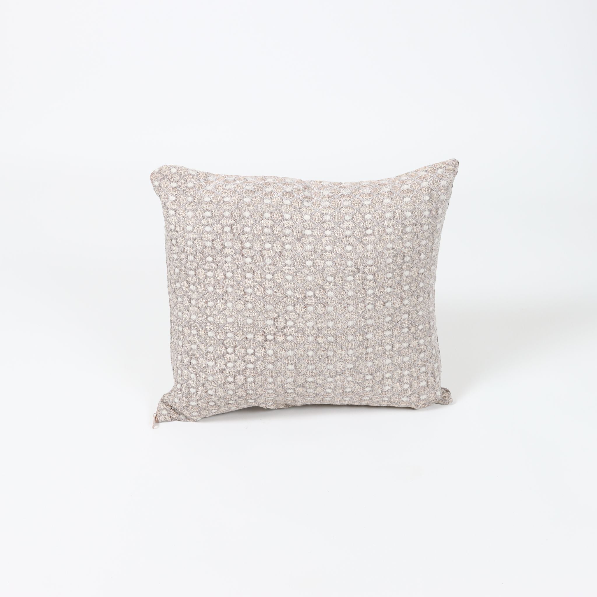 Beige Double Sided Patterned Cotton Cushion Cover
