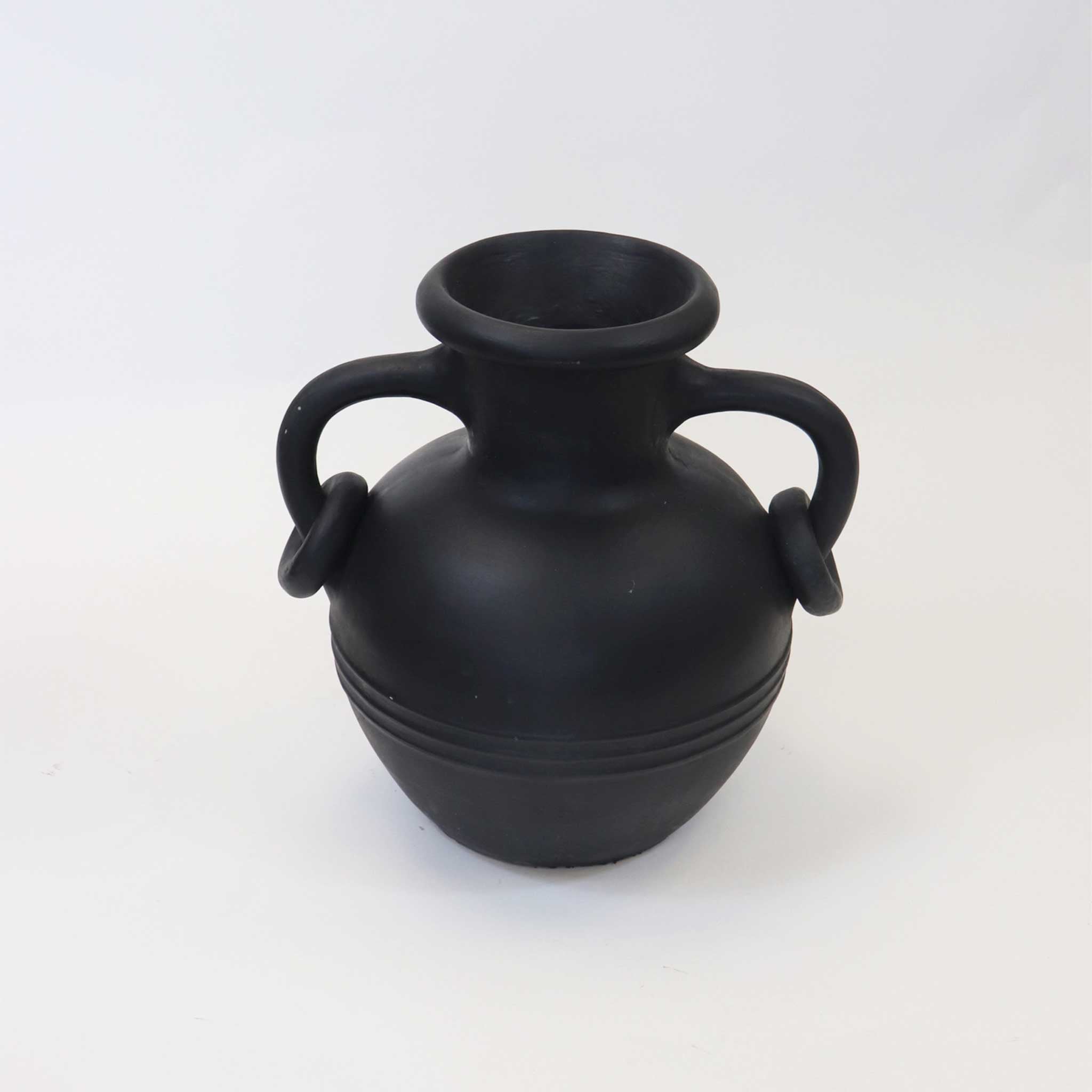 Black Bali Pot with Handles