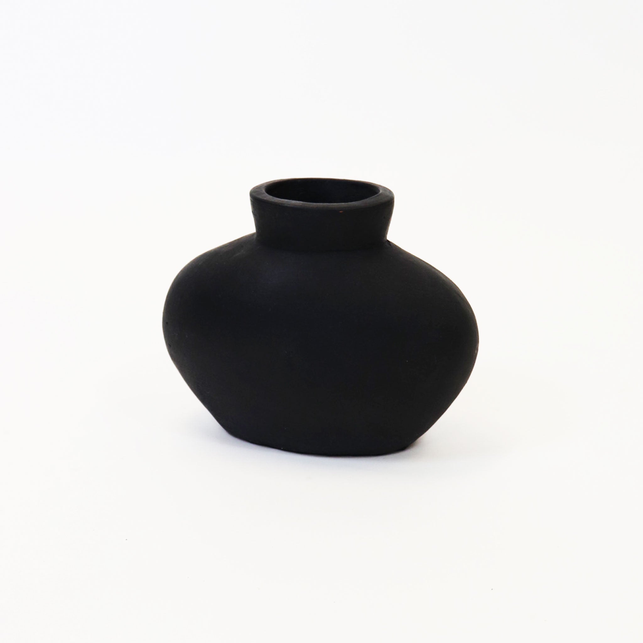 Matte Black Bali Pottery Vase