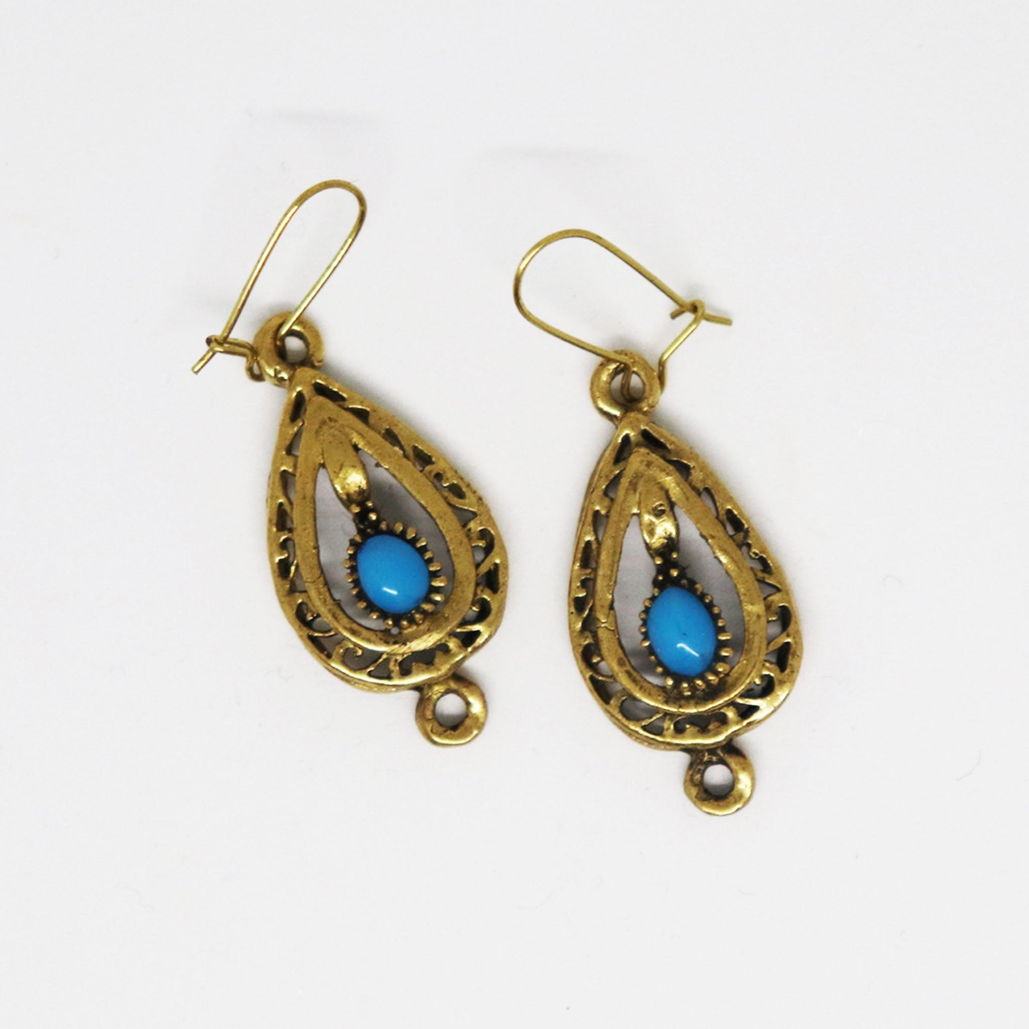 Blue Stone Egyptian Earrings