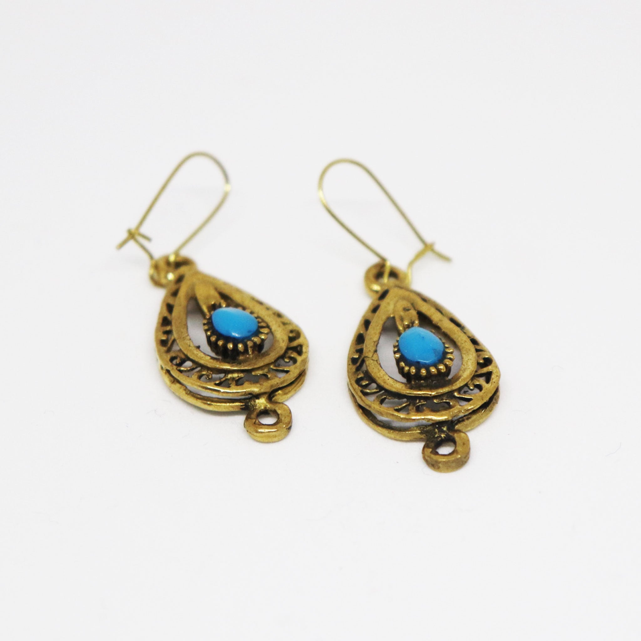 Blue Stone Egyptian Earrings