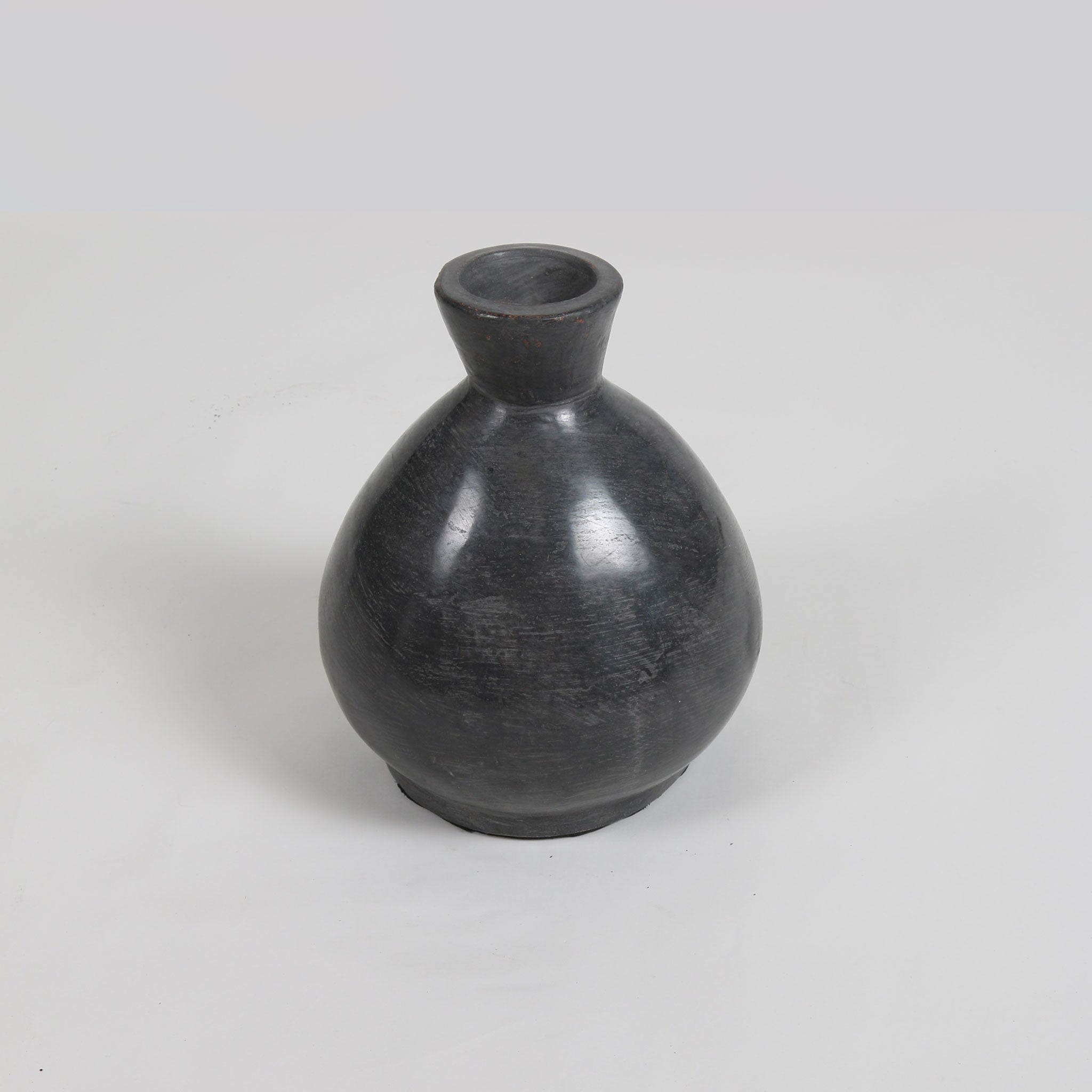 Distressed Black and Grey Pottery Vase