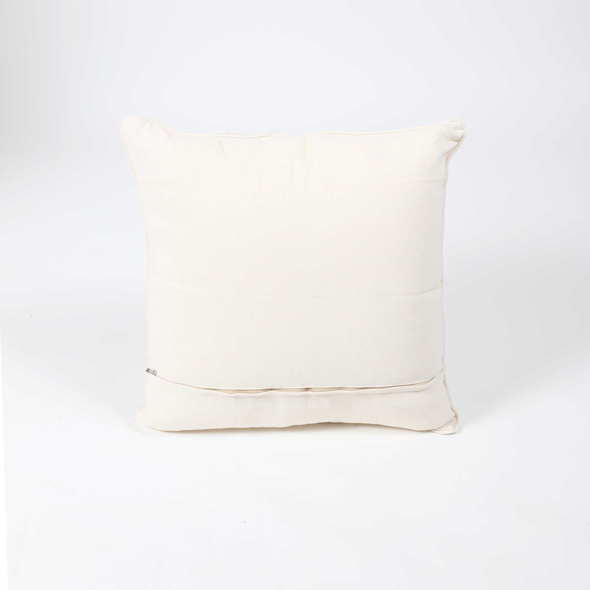 Geometric Stitched Cotton Cushion Cover
