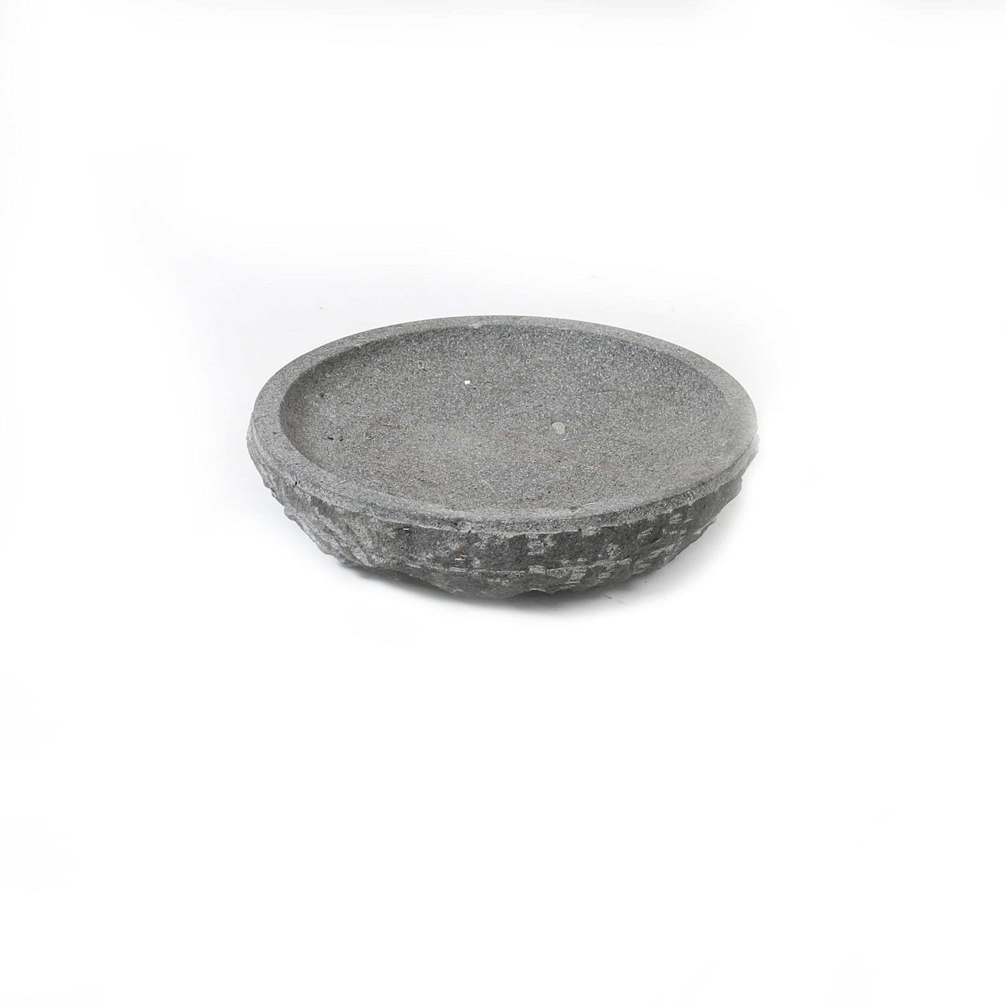 Heavy 'Karo' Volcanic Stone Round Plate/Display Dish