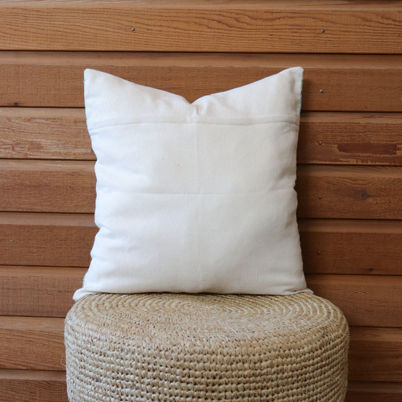Tropical Colourful Palm and Cream Cotton Cushion Cover