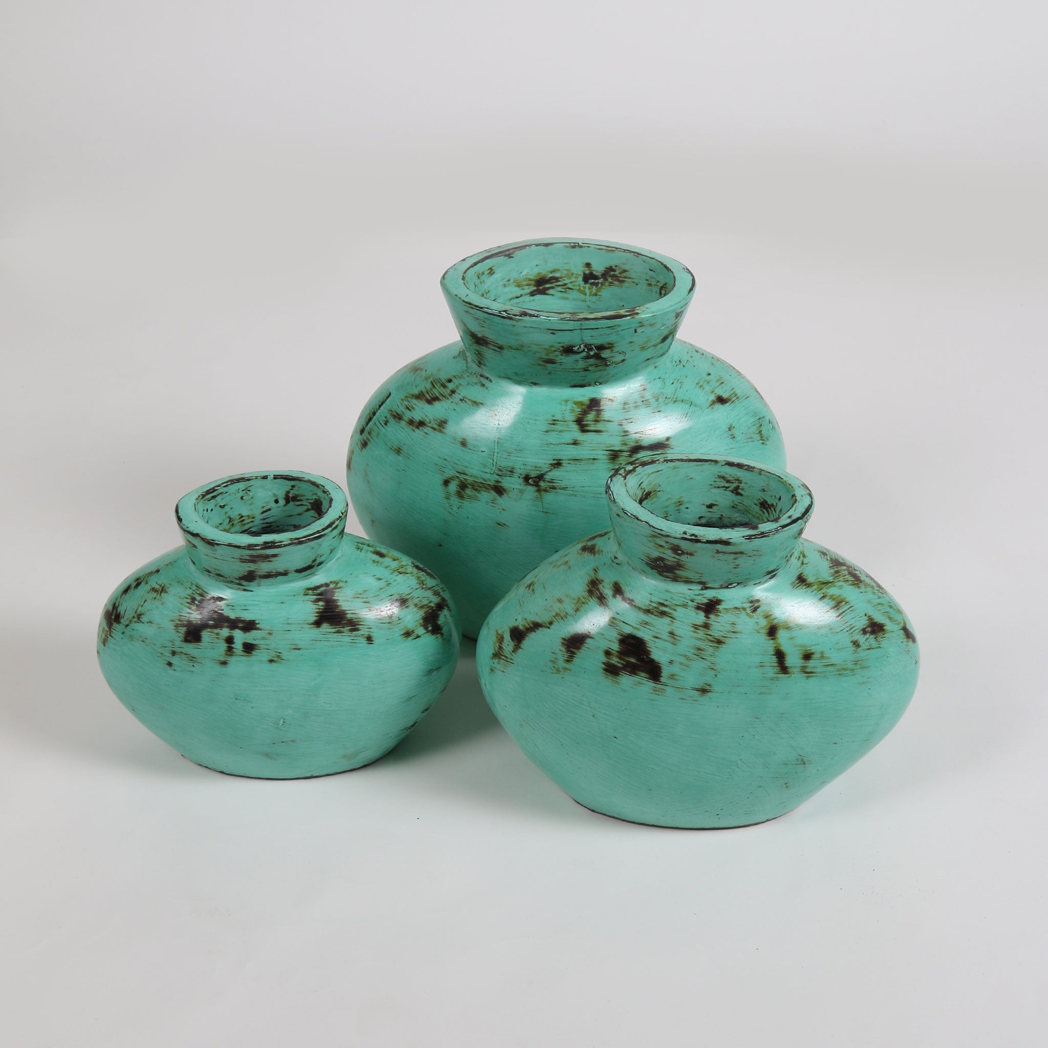 Light Duck Egg Blue Pottery Vase