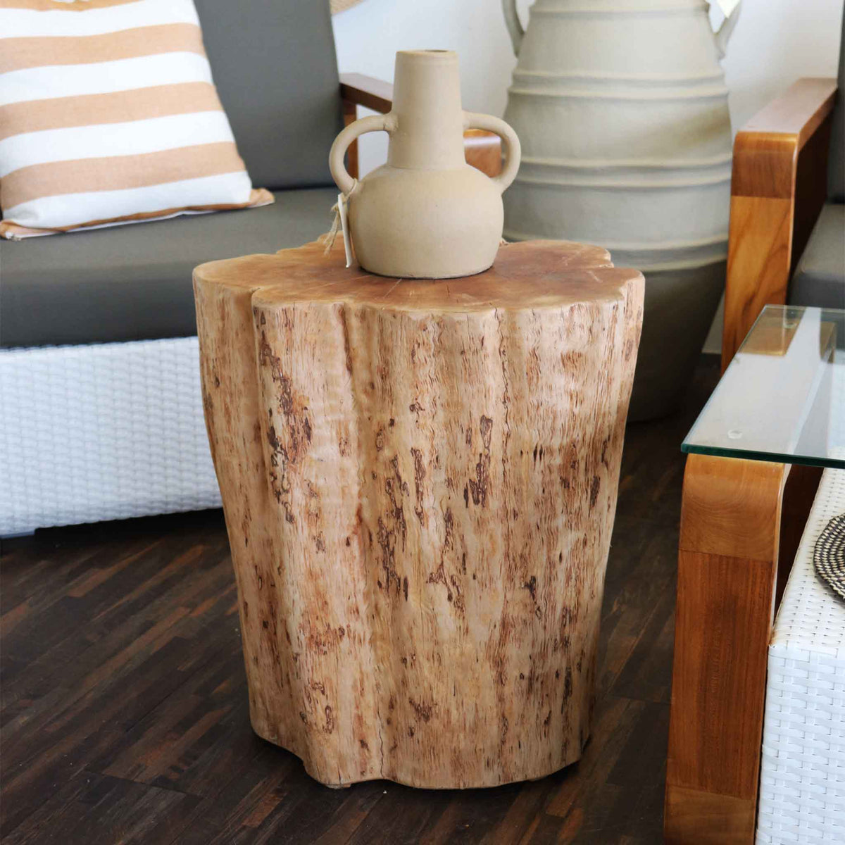 Natural Lychee Wood Block | Side Tables | Stools | GBO NZ