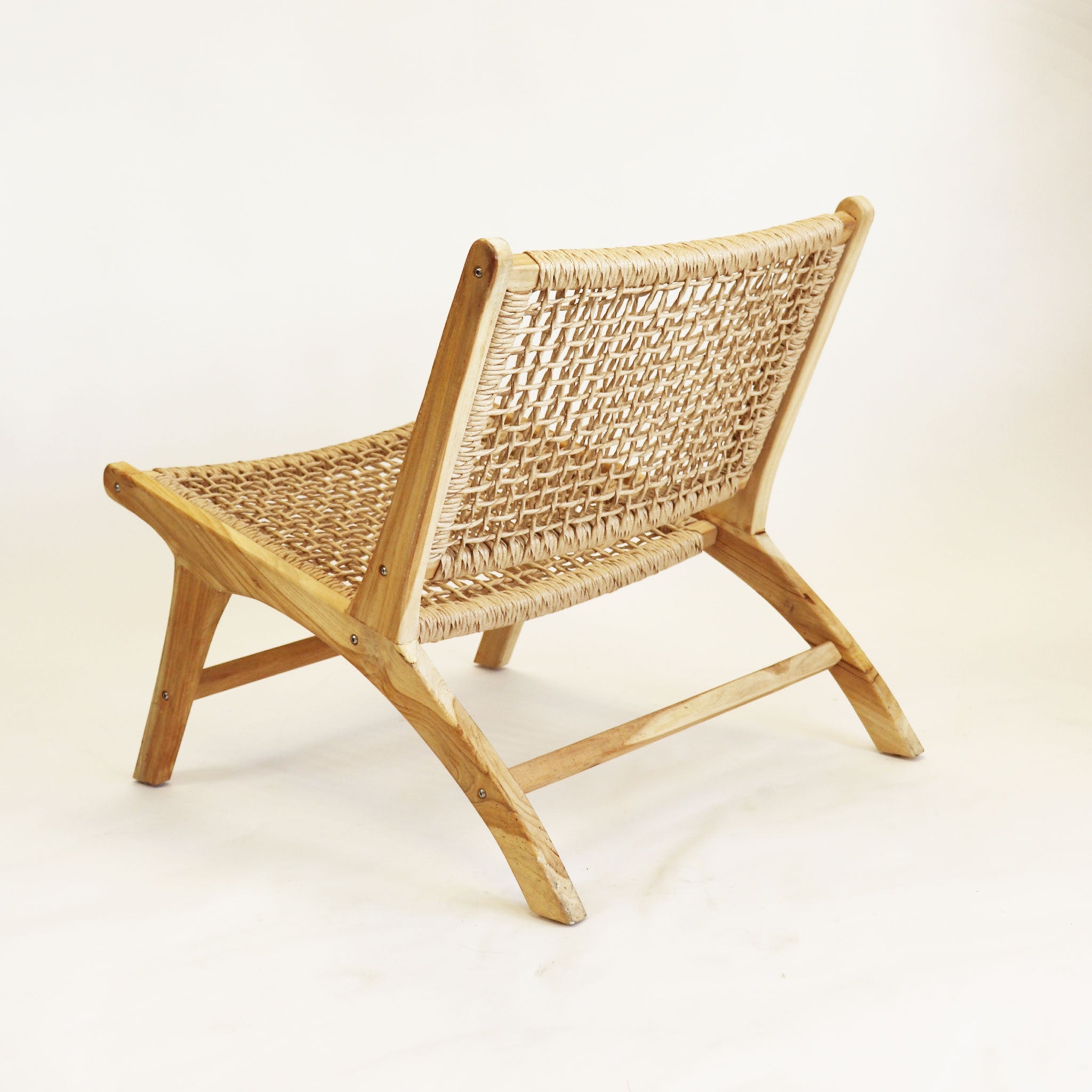 Natural Woven Teak Chair