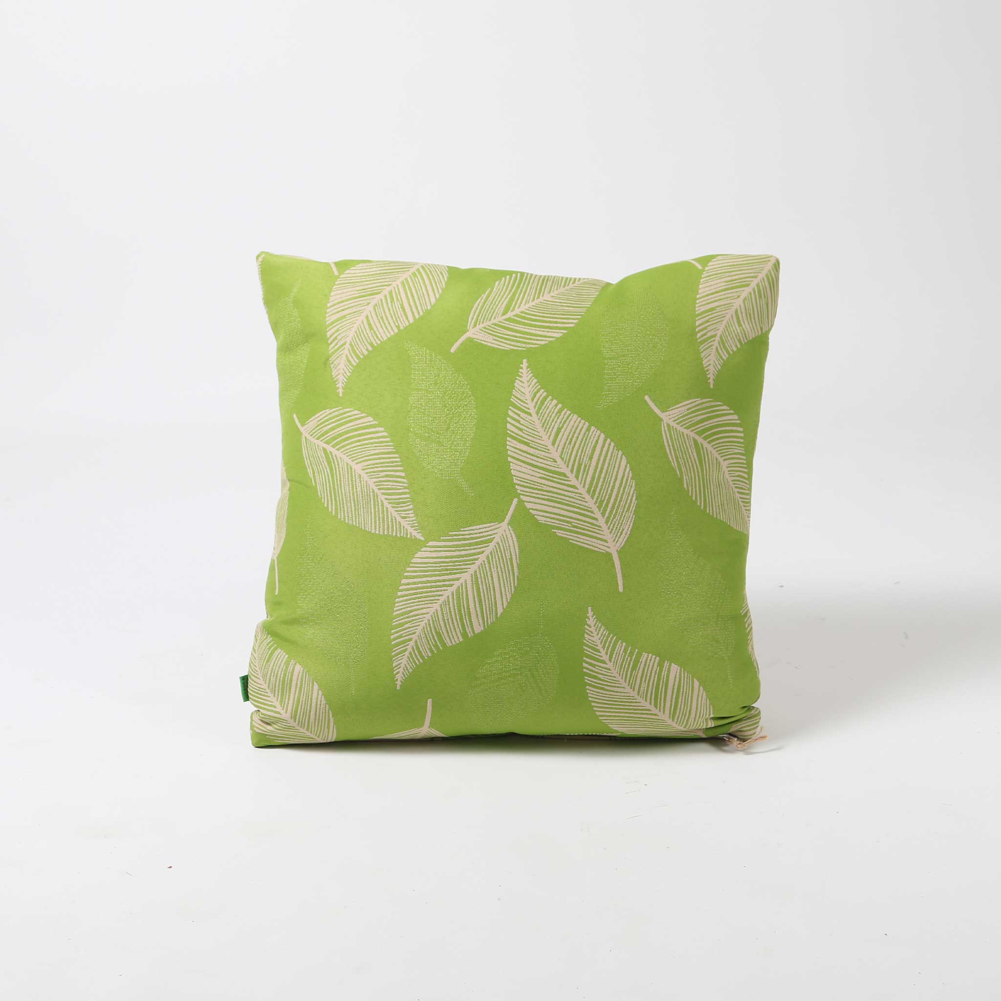 Outdoor Durable Cushion with Green Leaf Pattern
