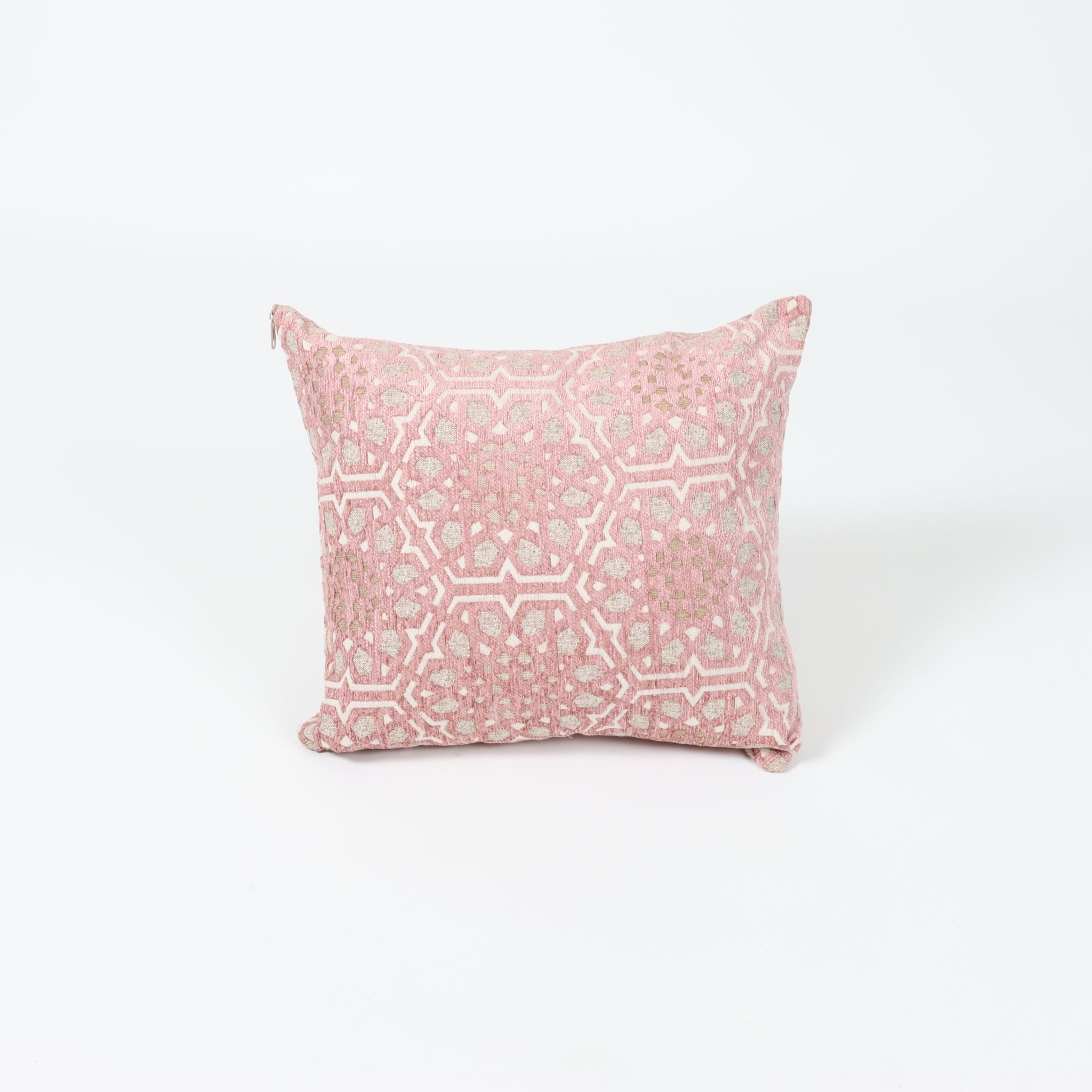Pink Double Sided Patterned Cotton Cushion Cover