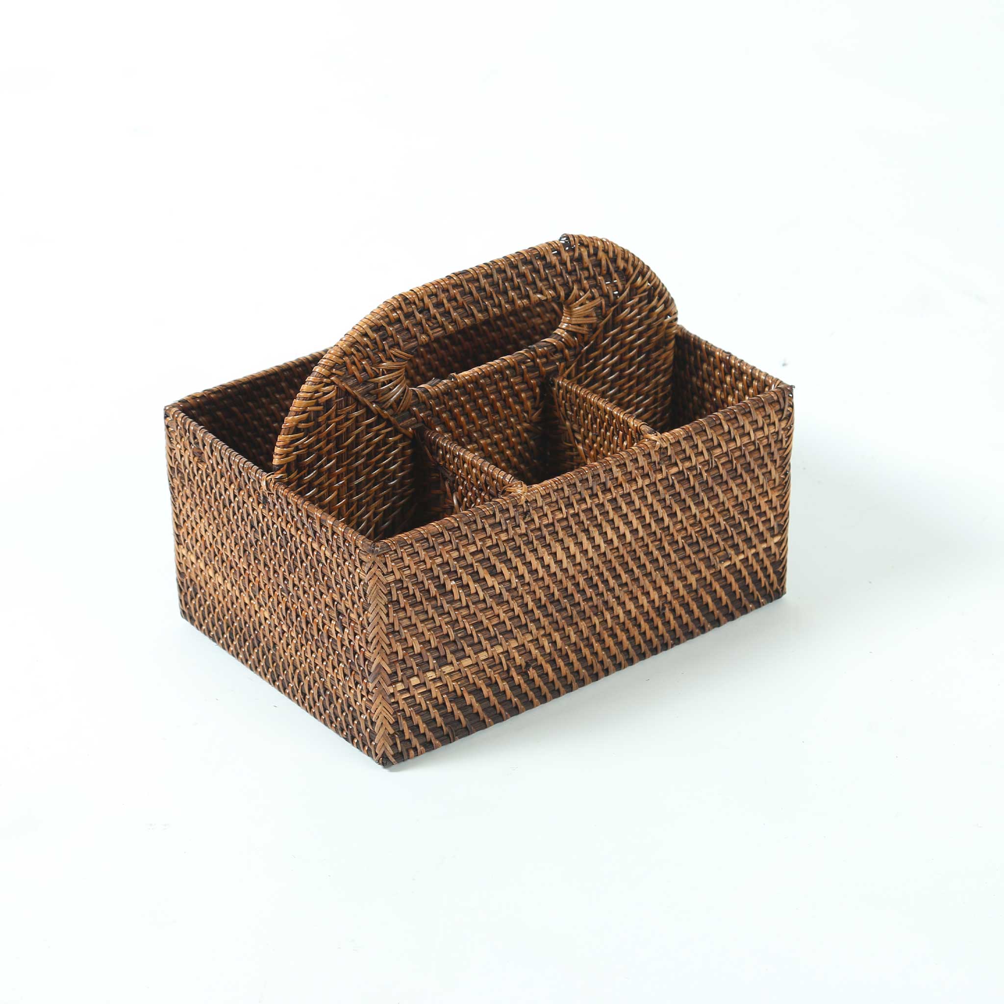 Rattan Woven Cutlery or Condiment Tray Natural