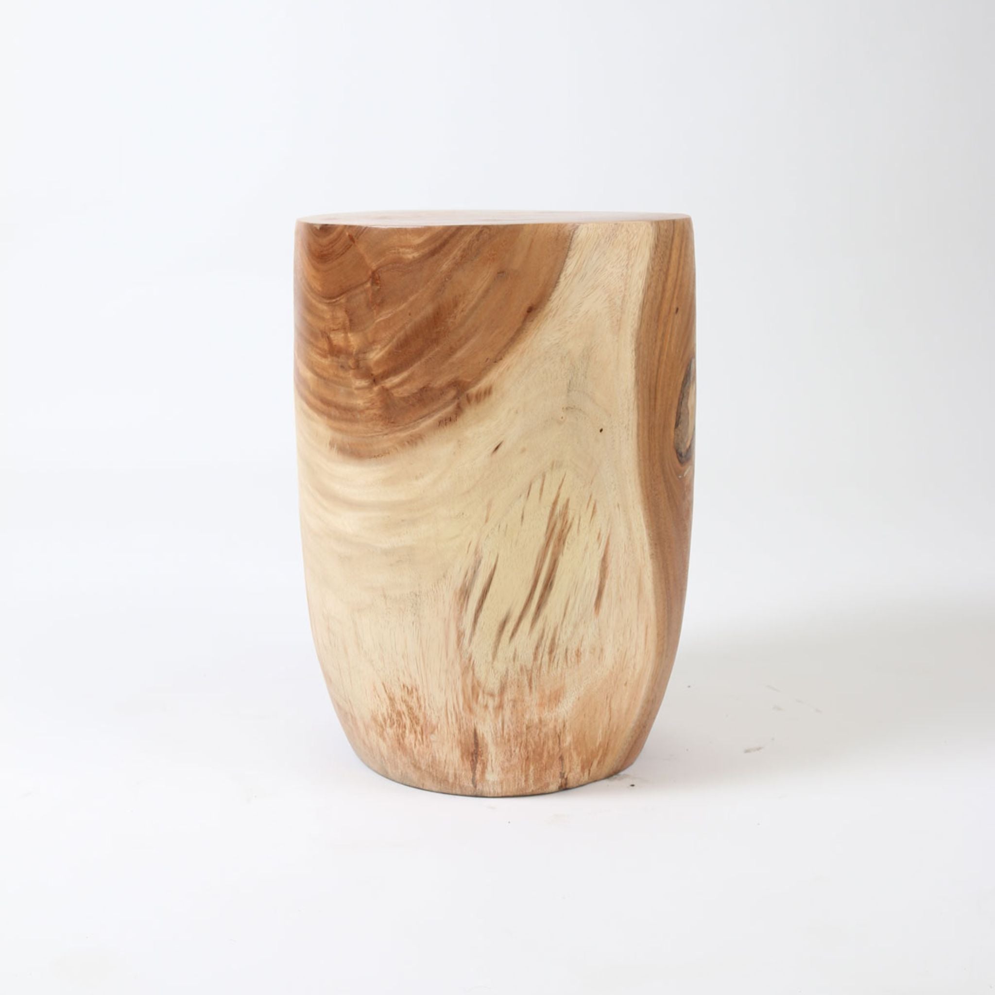 Round Wooden Cylinder Stool Natural