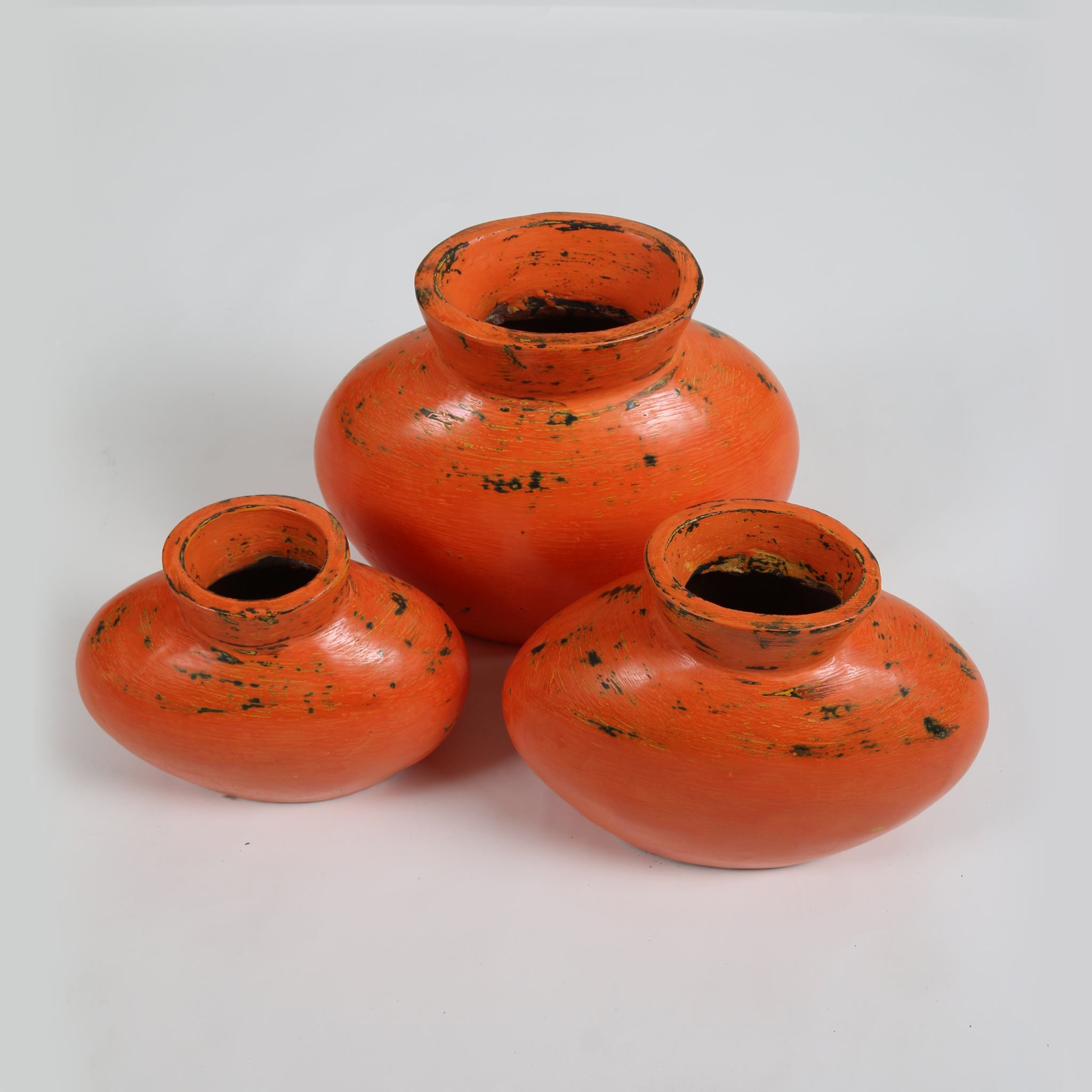 Rusty Orange Pottery Vase