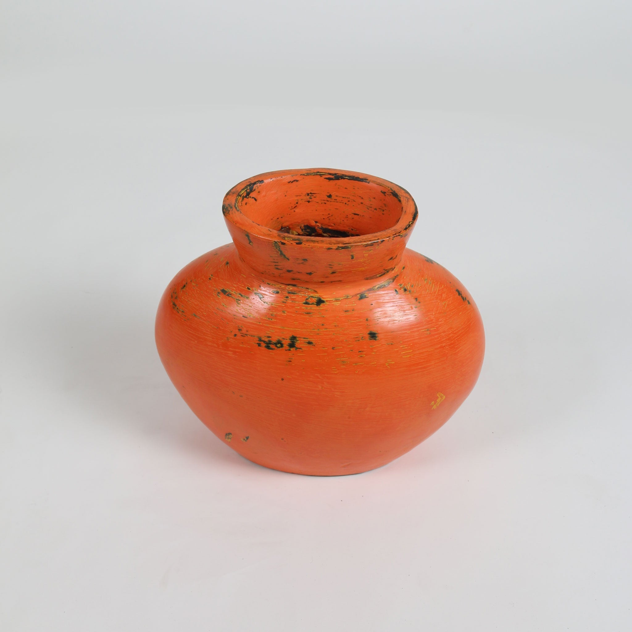 Rusty Orange Pottery Vase