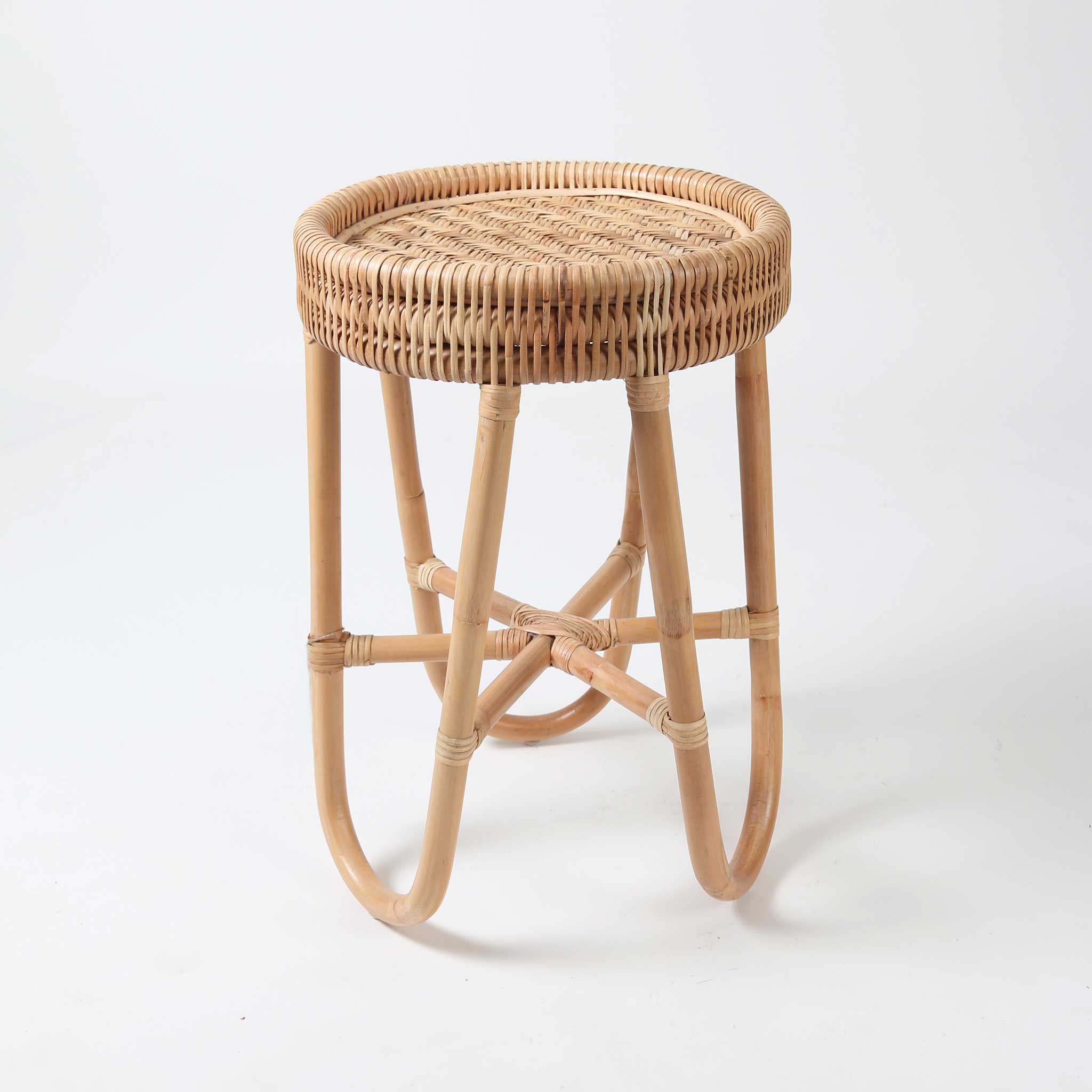 Sustainable Bamboo and Rattan Small Coffee Table