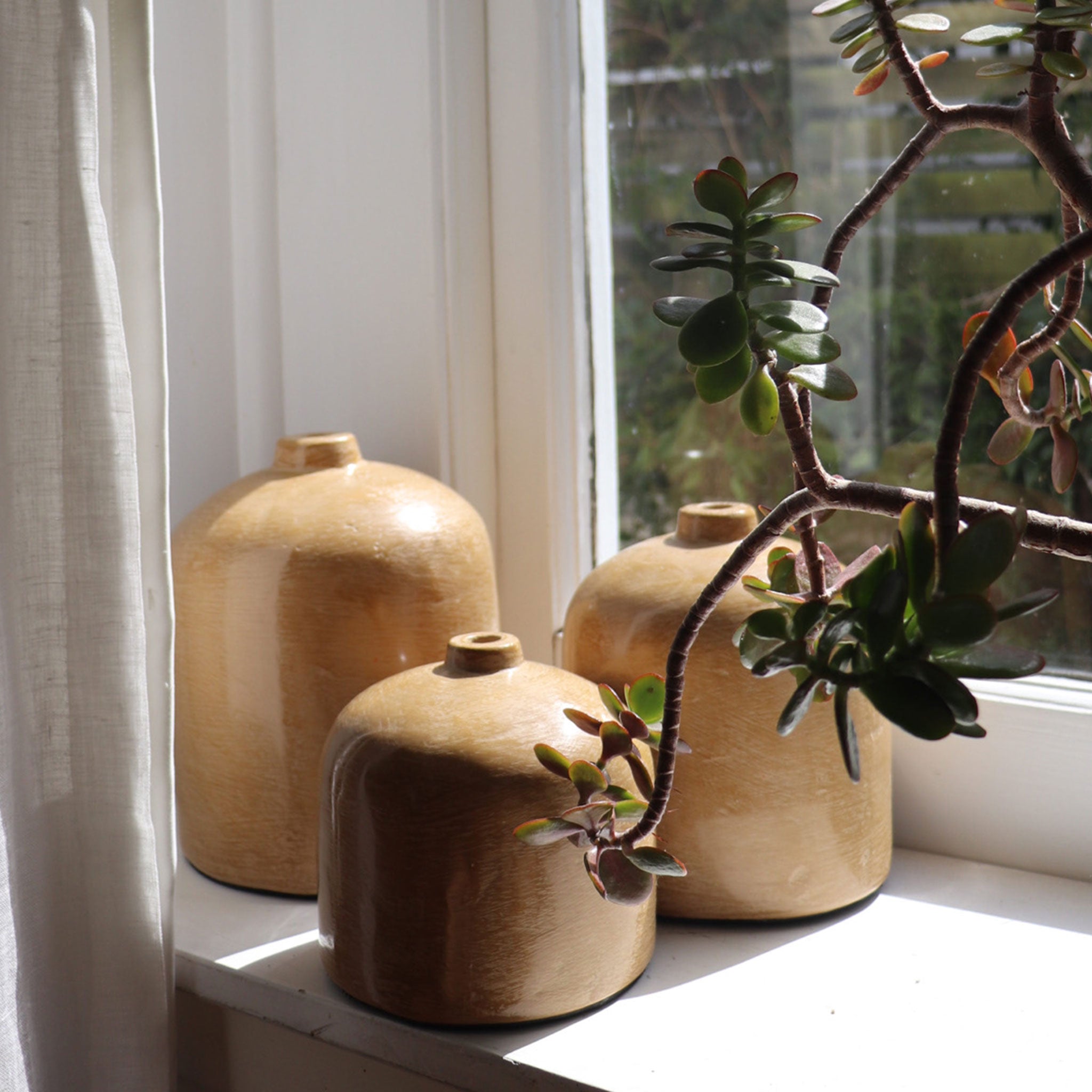 Tan Pottery Vases