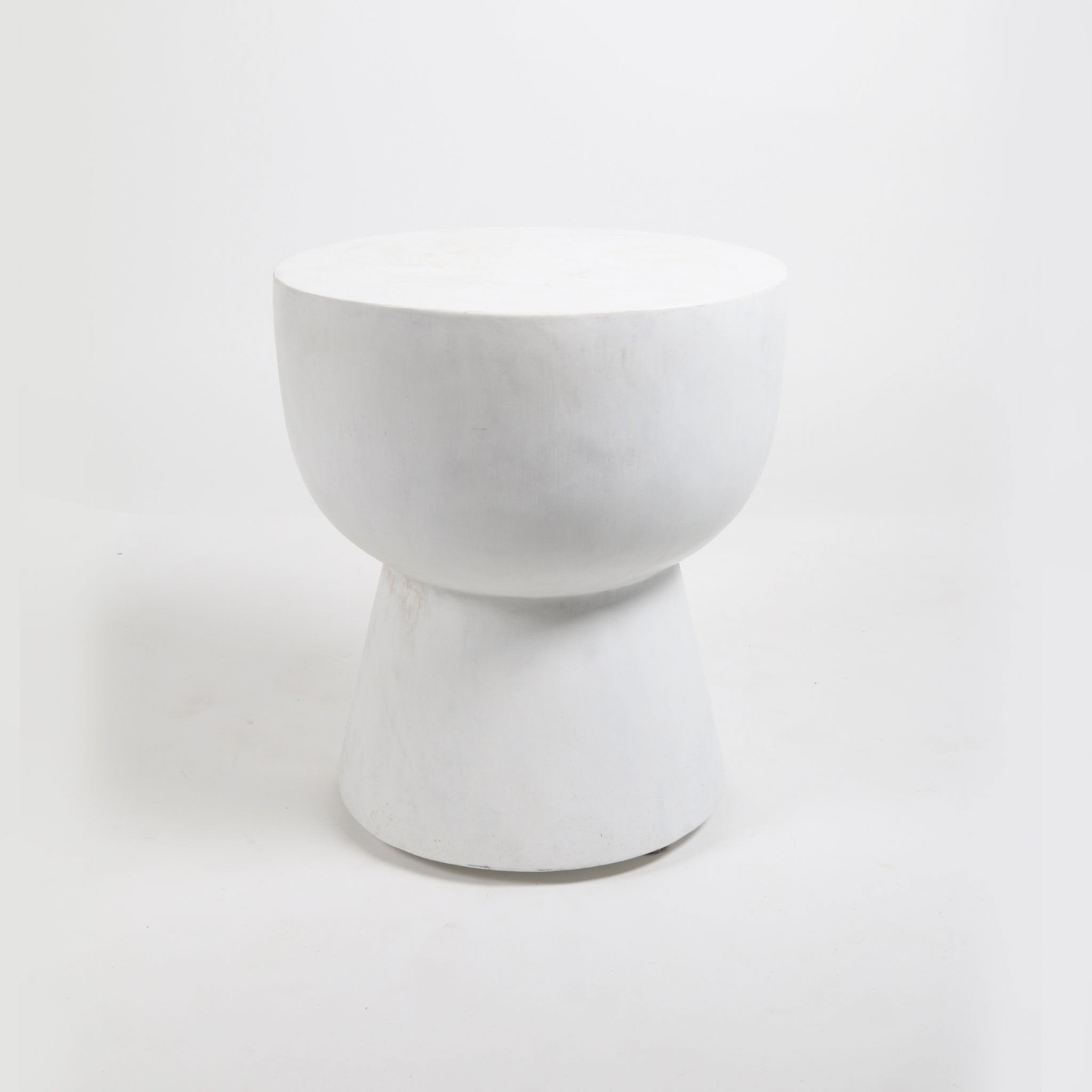 White Washed Stool/Side Table