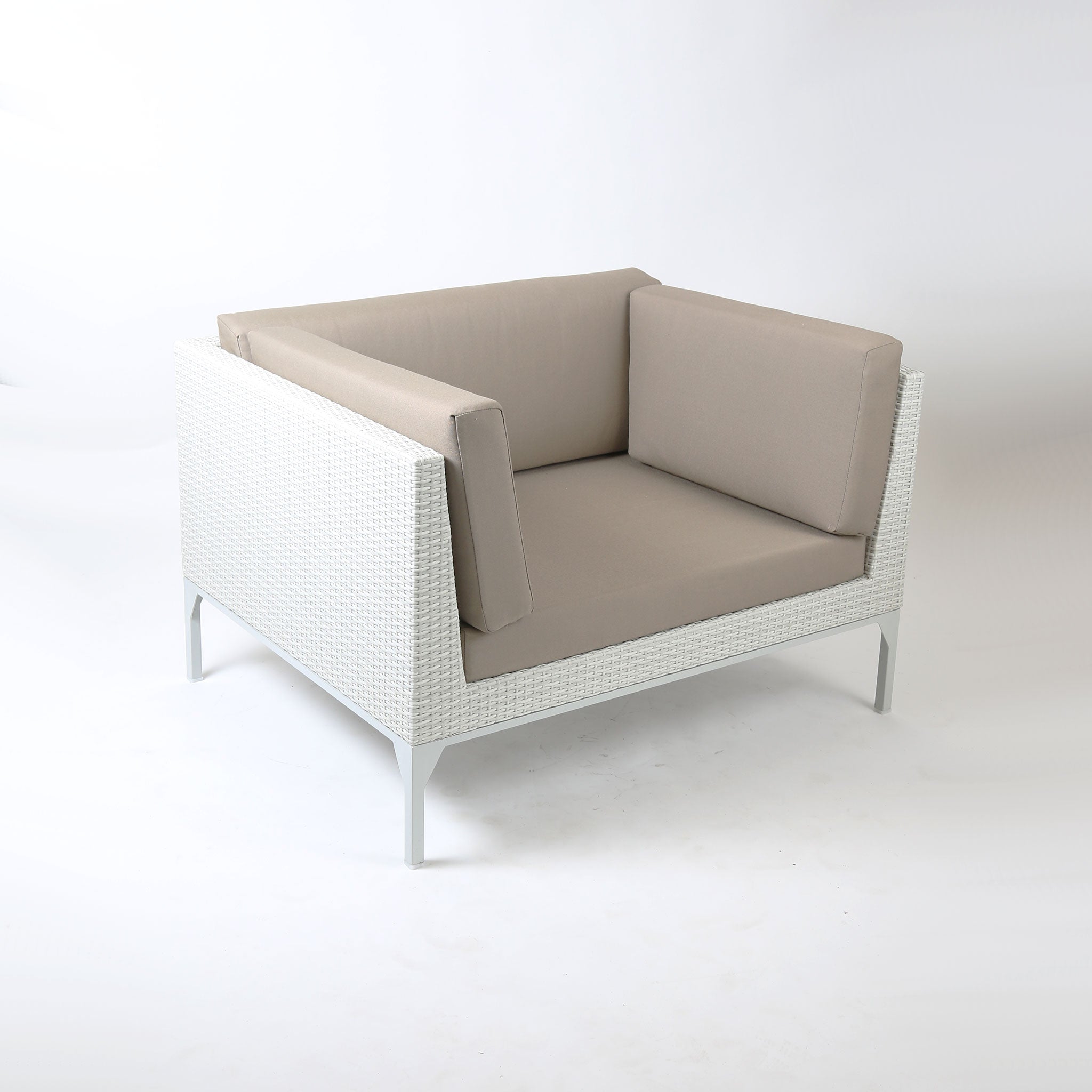 Wicker Deep Seated 'MU' Armchair with 'Sunproof' Cushions